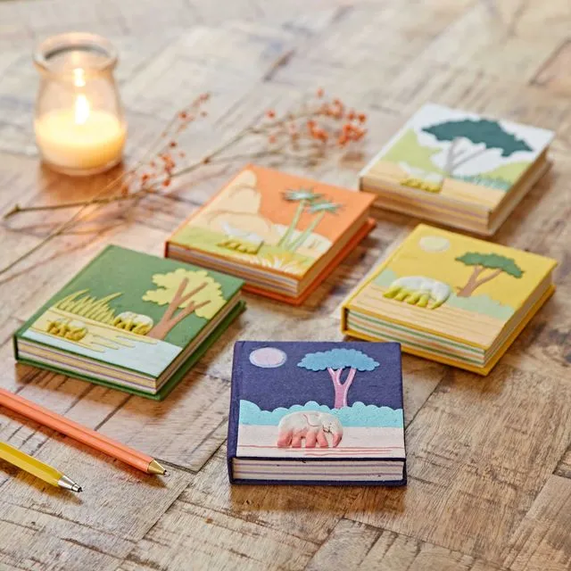 Small Colourful Elephant Dung Notebooks