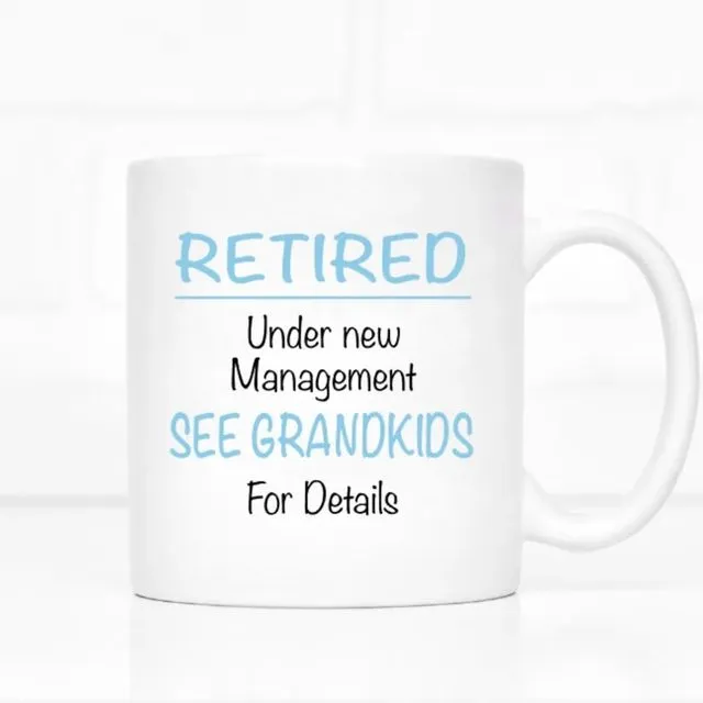 Blue Retired See Grandkids Mug