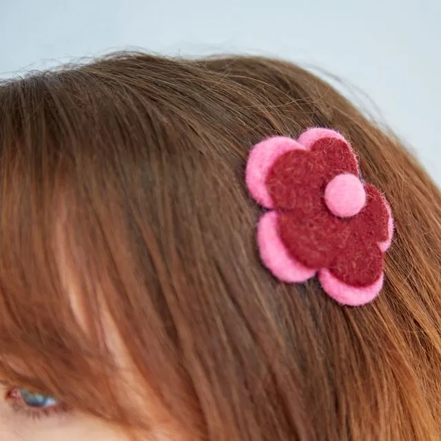 Felt Flower Hair Clip