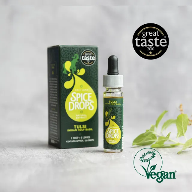 Tulsi (Holy Basil) Natural Extract, Spice Drops, Award Winning, Vegan