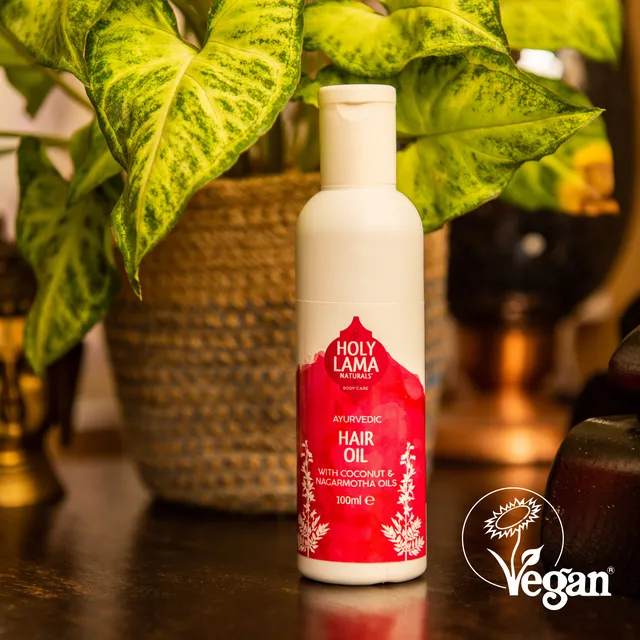 Ayurvedic Herbal Hair Oil, With Jojoba & Vitamin E, Vegan