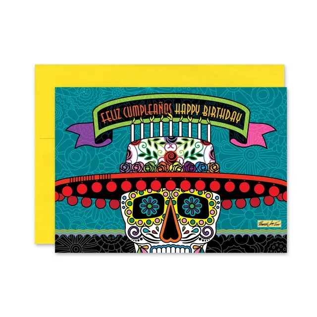 Day Of The Dead Print- Mariachi Sugar Skull 8x10 (Pack of 3)