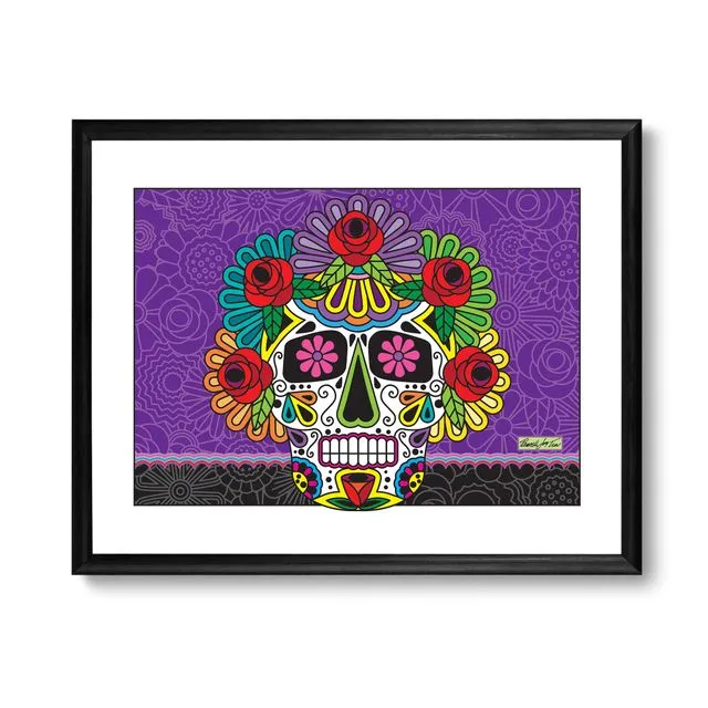Day Of The Dead Print- Sugar Skull- 8x10 (Pack of 3)