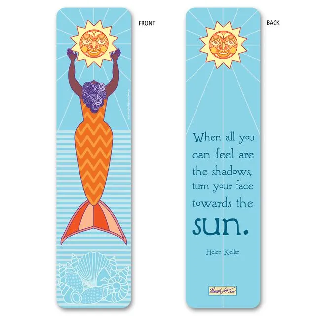Fantasy Bookmark- Sun Mermaid Diverse Universe Double-sided (Pack of 6)