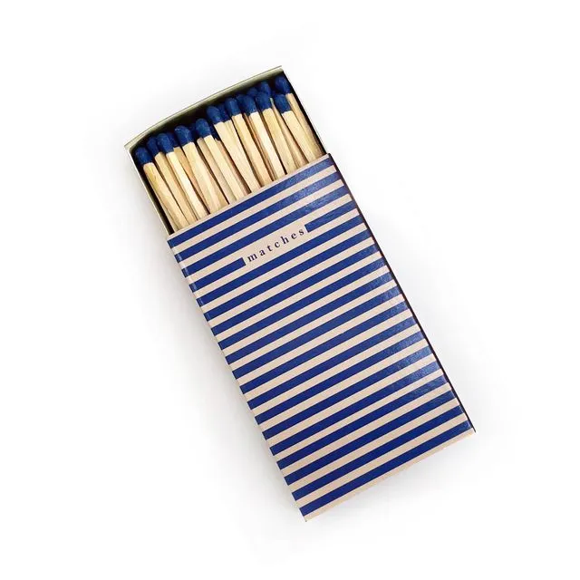 Blue Stripes Large Matchbox