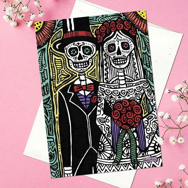 Wedding Card-Day Of The Dead-Bliss-Felicidad (Pack of 6)