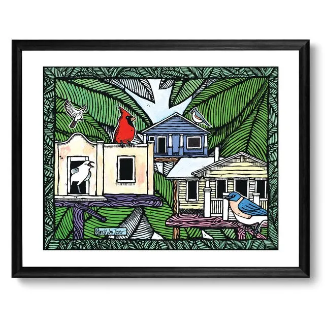 Revival Birdhouses of Historic Homes Art Print (Pack of 3)