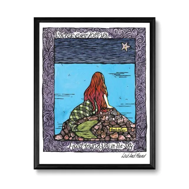 Sympathy Print- Lost And Found Mermaid Art- 8x10 (Pack of 3)