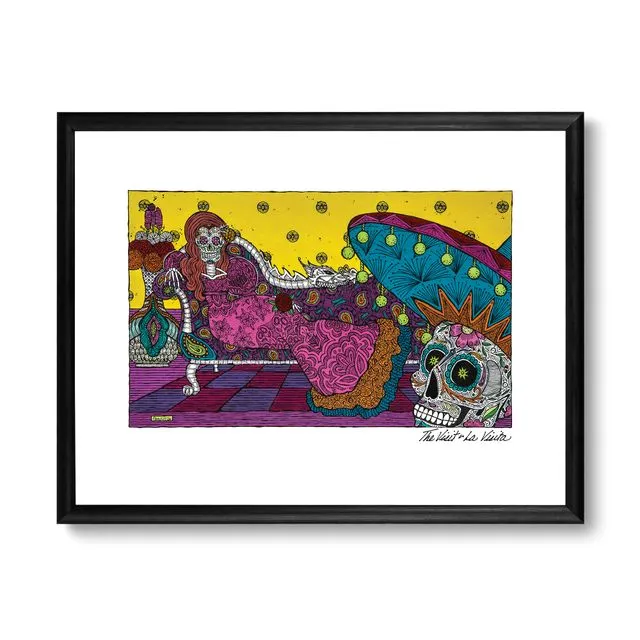 Day Of The Dead Print- The Visit-La Visita- 8x10 (Pack of 3)
