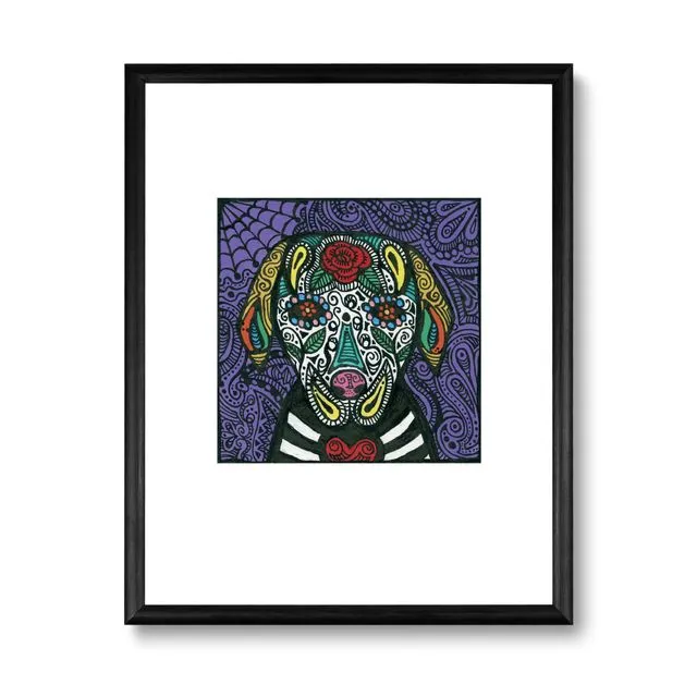 Day Of The Dead Print- My Dog-Mi Perro Art- 8 x 10 (Pack of 3)