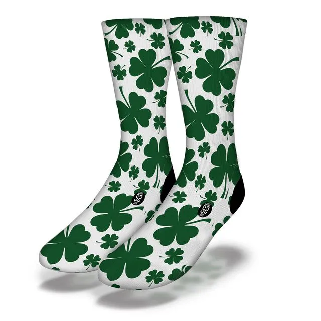 CLOVER ATTACK Funny St Patrick's Day Socks