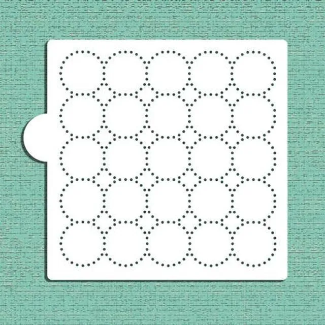 Dotted Circles All Over Cookie and Craft Stencil