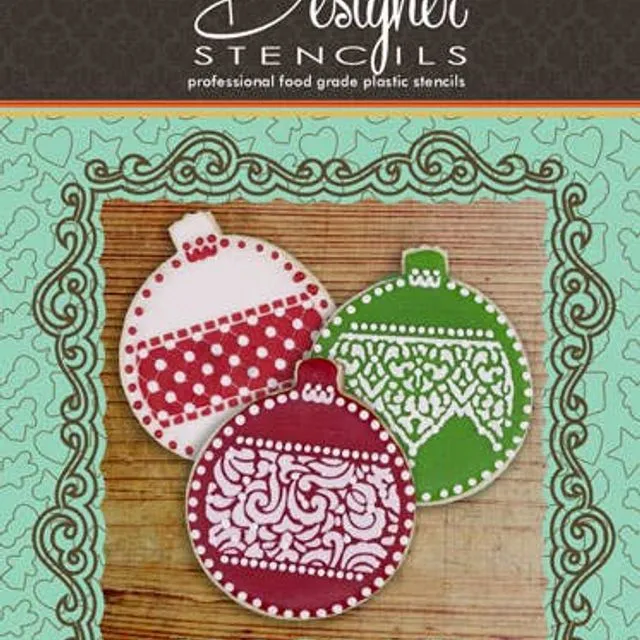 Lace Ball Ornament Cookie Cutter And Stencil Set