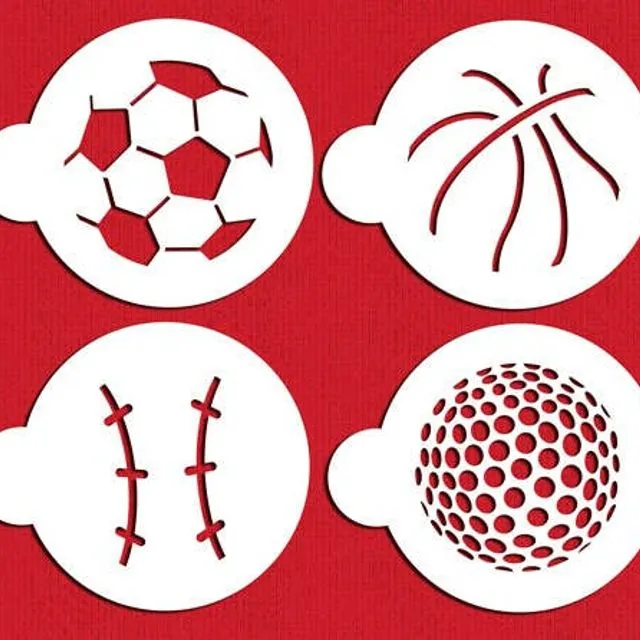 Large Sports Ball Cookie Stencils