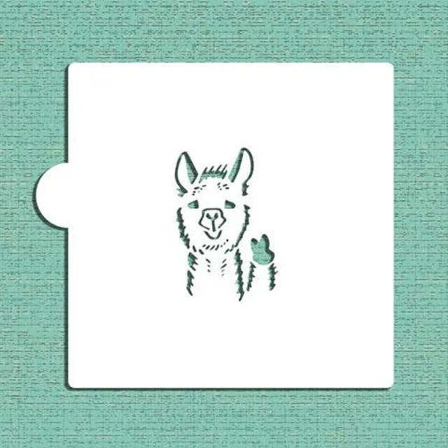 Llama Cookie and Craft Stencil