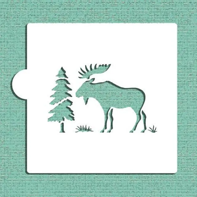 Moose Cookie and Craft Stencil