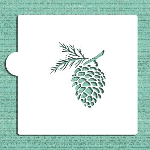 Pinecone Cookie and Craft Stencil
