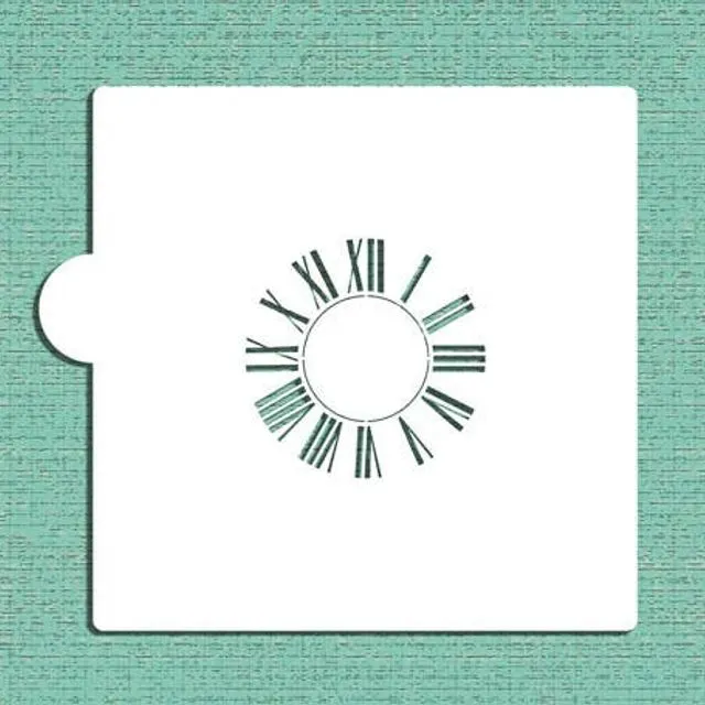 Roman Numeral Clock Cookie and Craft Stencil