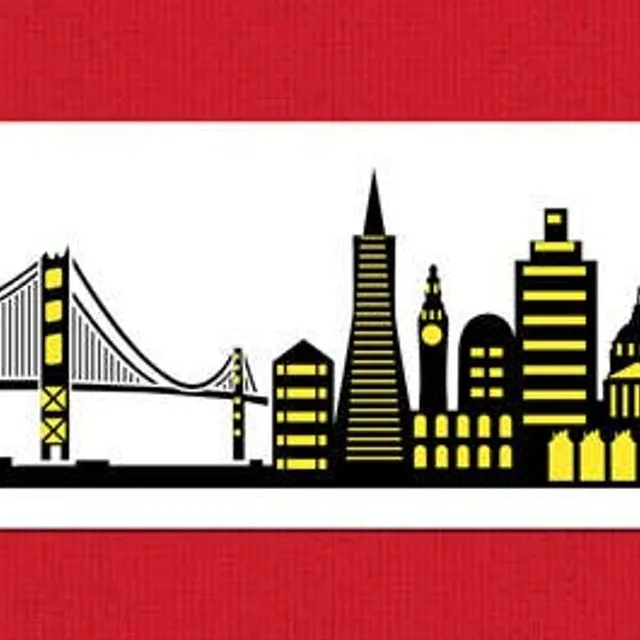 San Francisco Detailed Skyline Cake Stencil