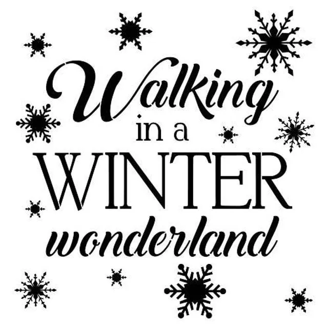 Walking in a Winter Wonderland Stencil