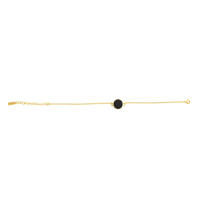 Bracelet Nashoba - Plaqué or - Onyx noir