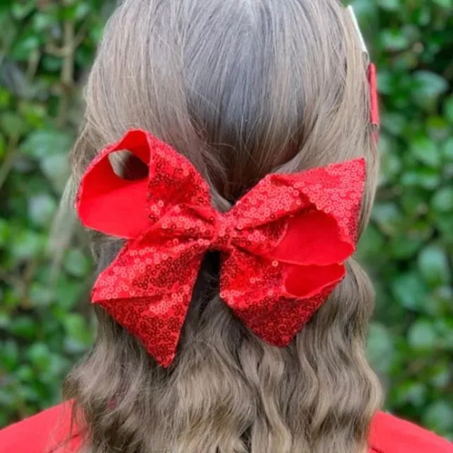 Big Hair Bow Gift Set in Red