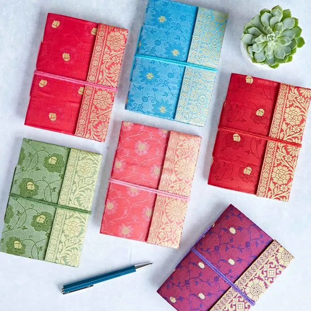 Medium Sari Fabric Notebooks