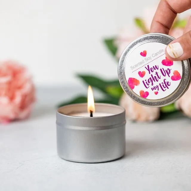 Soy Candle in a Tin - "You Light Up My Life"