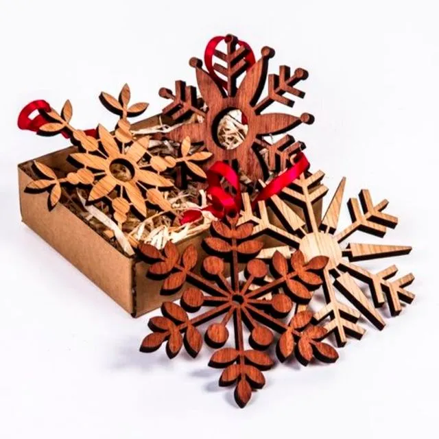Snowflake Christmas Decorations (Set of 4)