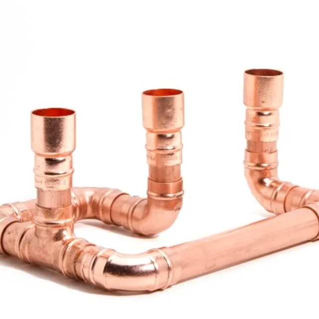 Industrial Copper Pipe Candle Holder