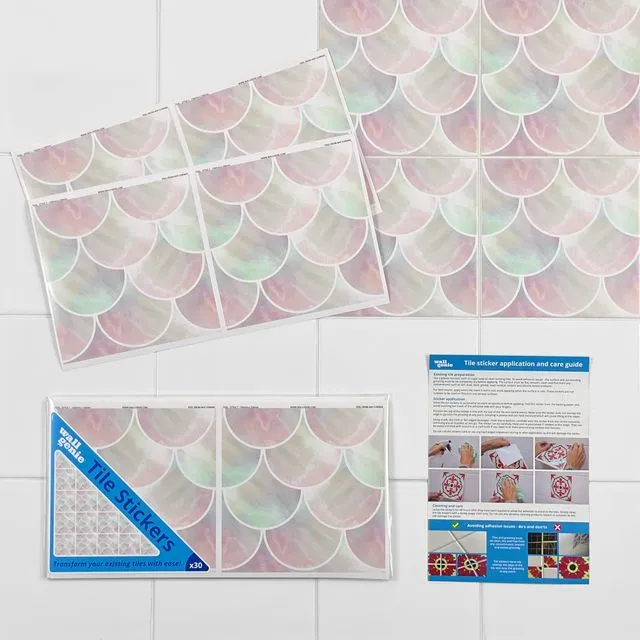 Tile Stickers - Shell Design - 30pcs - T23L