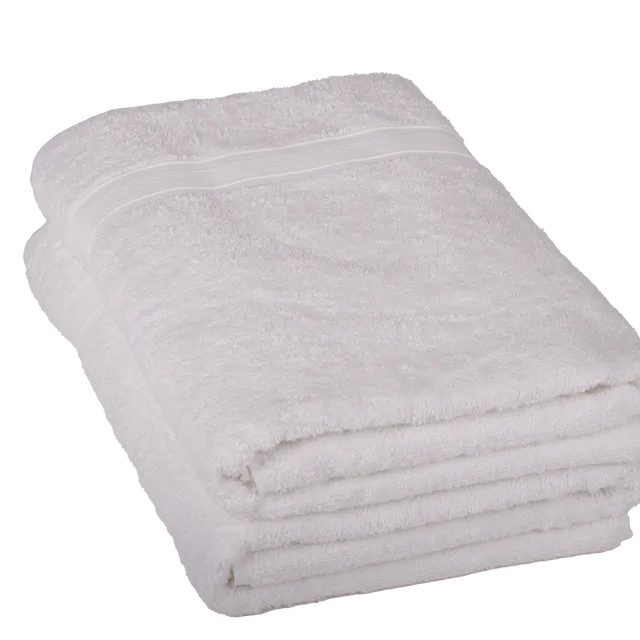 Set of 2 Bathroom Towels (White)