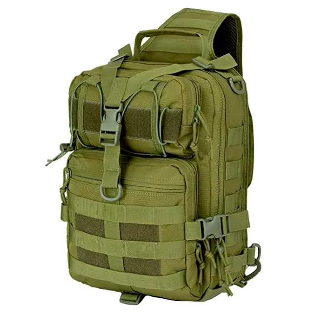Tactical Military Medium Sling Range Bag Army Green