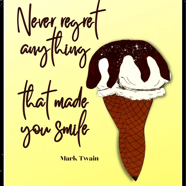 Ice Cream Print, Parlor Girl, Never Regret Anything