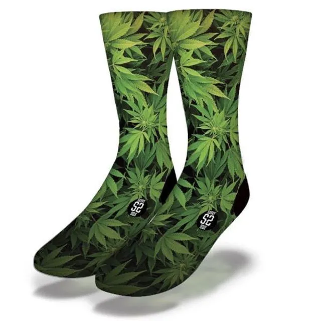 POT LEAF FOREST Funny Weed Socks