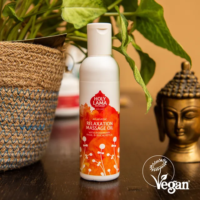 Ayurvedic Massage Oil With Eucalyptus & Rosemary, Vegan - Relaxation