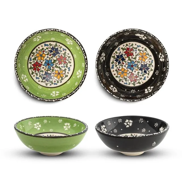 Large (Ø 15 cm) Handmade Ceramic Bowl Set, Set of 2, Mexican Style | Bascuda