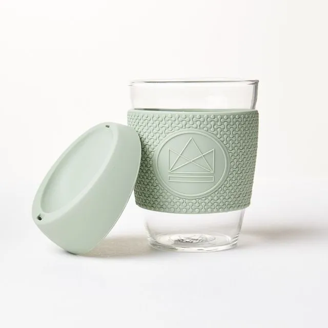 Neon Kactus Reusable Glass Coffee Cup - Friday Feeling 12oz