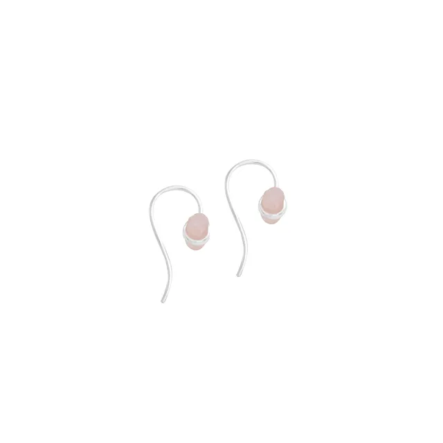 Boucles d'oreille Finse - Argent 925 - Quartz rose