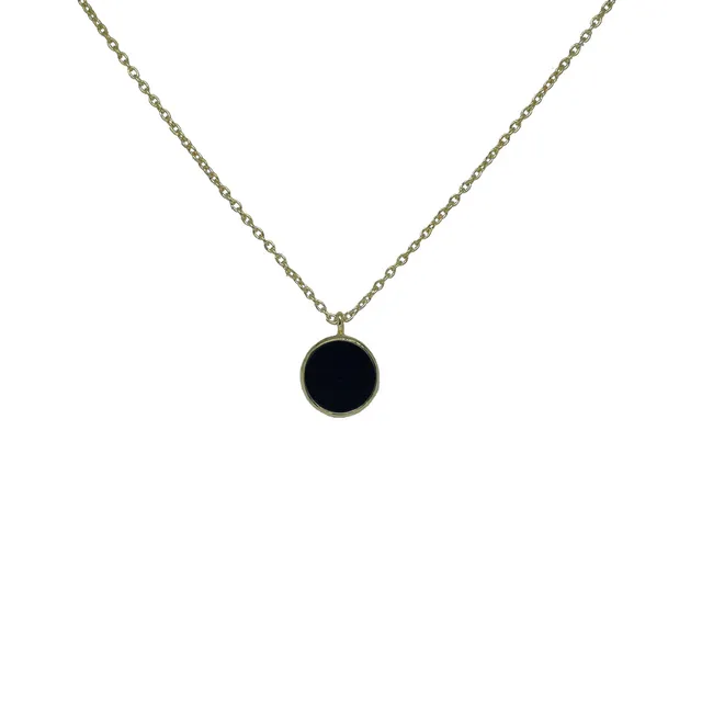 Collier Rimini - Doré or 18 carats - Onyx noir