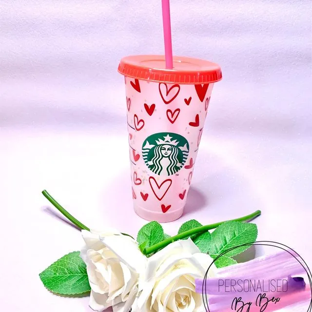 love heart cold cup