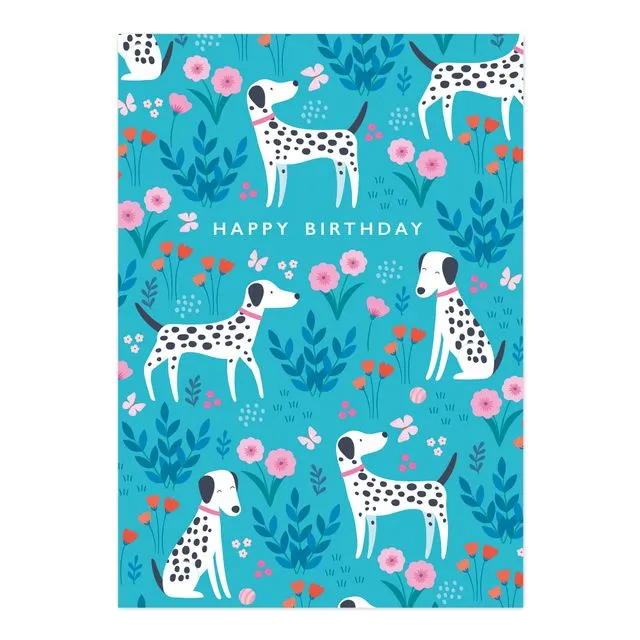 Happy Birthday Dalmatian Dog Card