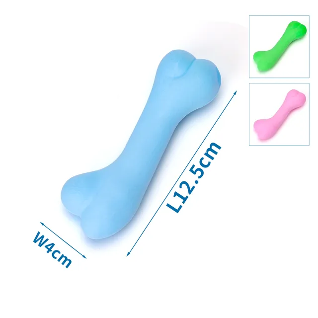 Tpr Foam Toy Small Bone L12.5*W4Cm Pink/Green/Blue