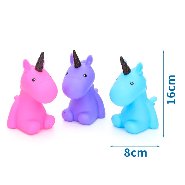 Vinyl Toy Unicorn  L16Cm*8Cm  Pink/Purple/Blue