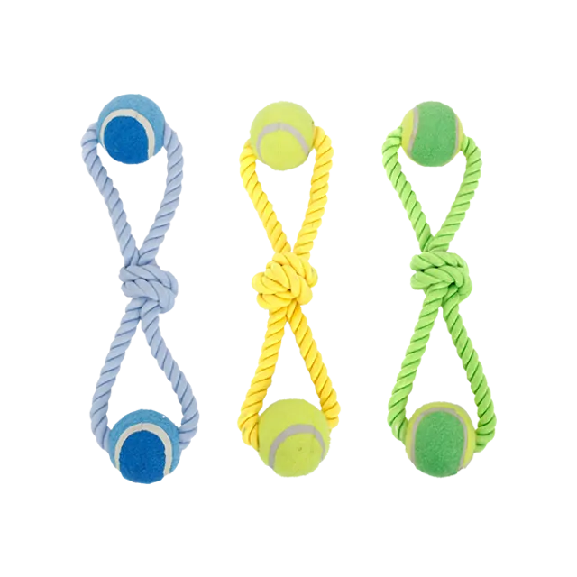 Rope Toy Wiht 2Pcs Of Teenis L15"