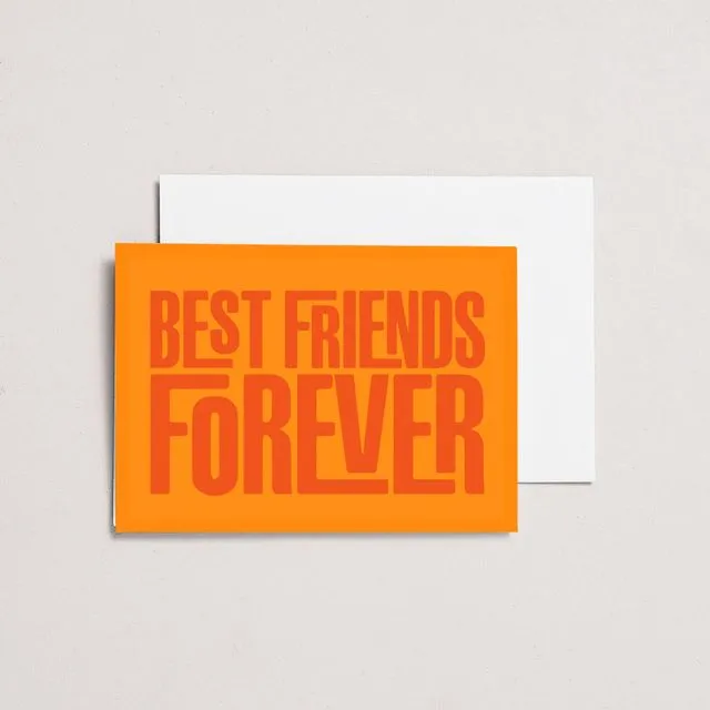 Best Friends Forever Greeting Card | Retro Friendship Card