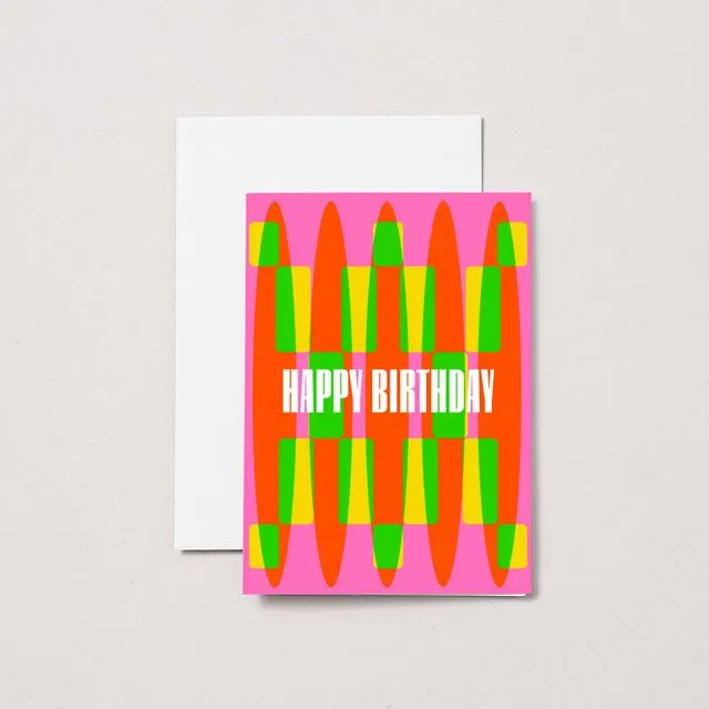 Happy Birthday Card | Colour pop Birthday | Retro | Colorful