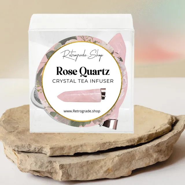 Rose Quartz Crystal Gemstone 2-Inch Tea Ball Infuser