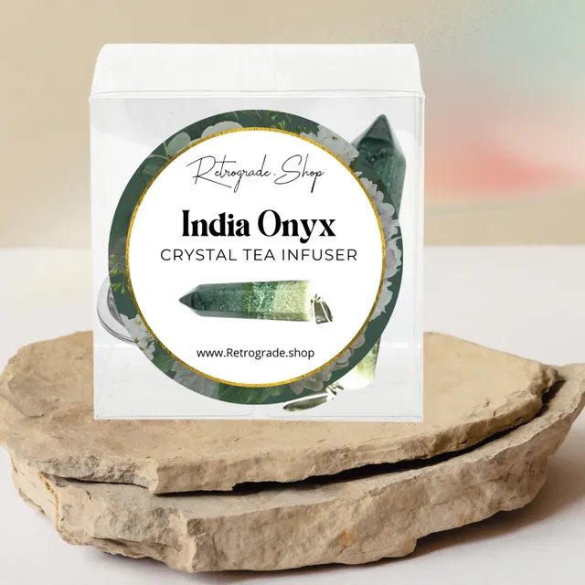 India Onyx Crystal Gemstone 2-Inch Tea Ball Infuser