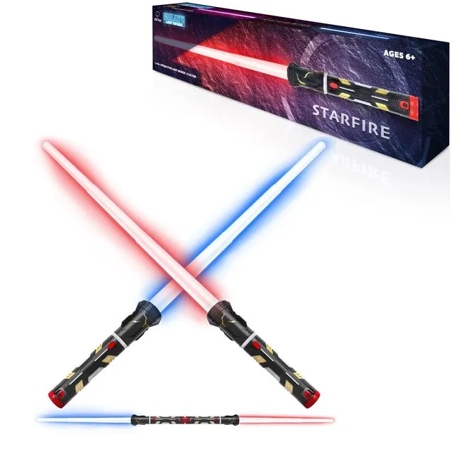 2 in 1 LED Starfire Dual Color Changing Light Swords